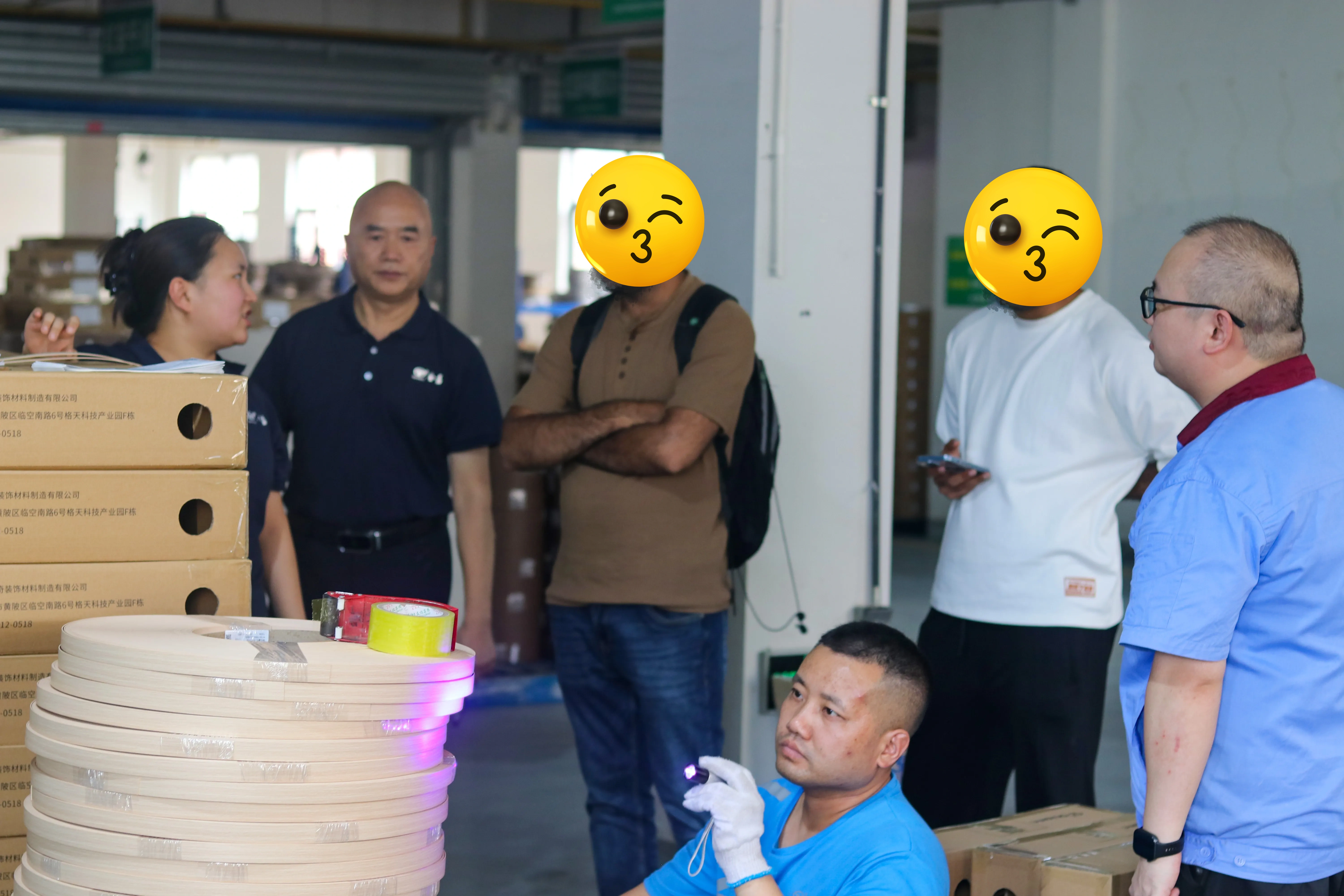 Pakistani clients at factory